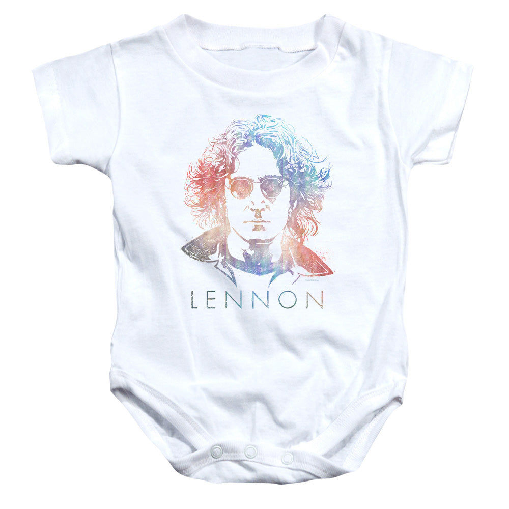 John Lennon Colorful Infant Baby Snapsuit White