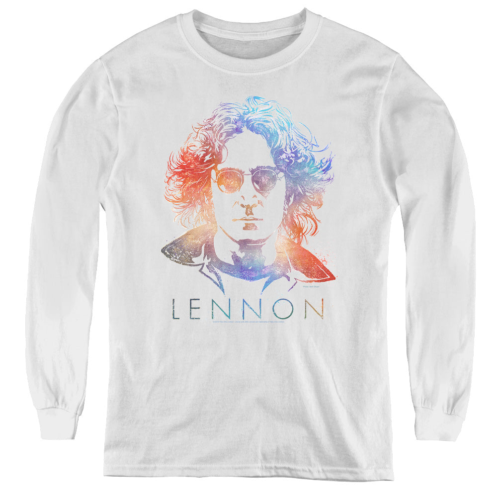 John Lennon Colorful Long Sleeve Kids Youth T Shirt White