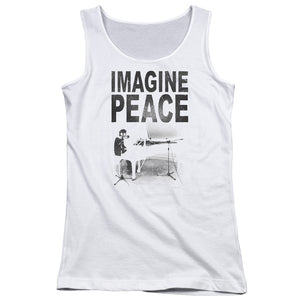 John Lennon Imagine Womens Tank Top Shirt White