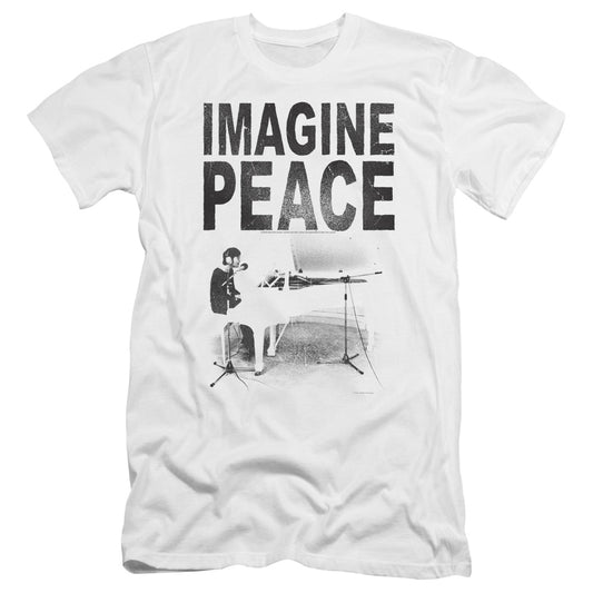 John Lennon Imagine Premium Bella Canvas Slim Fit Mens T Shirt White