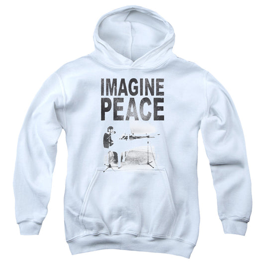 John Lennon Imagine Kids Youth Hoodie White