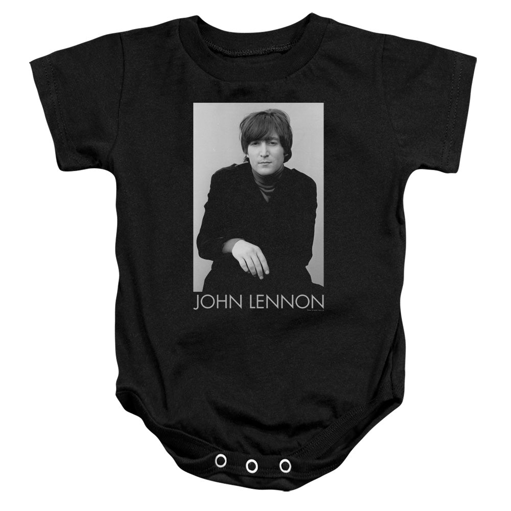 John Lennon Ex Beatle Infant Baby Snapsuit Black