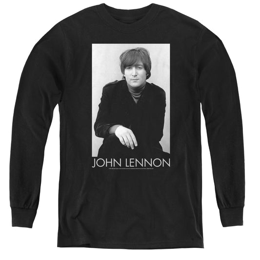 John Lennon Ex Beatle Long Sleeve Kids Youth T Shirt Black