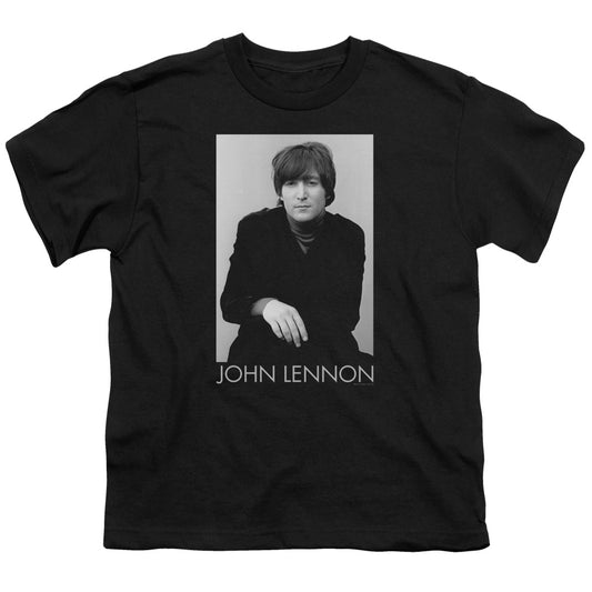 John Lennon Ex Beatle Kids Youth T Shirt Black