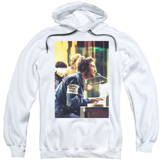 John Lennon Peace Mens Hoodie White