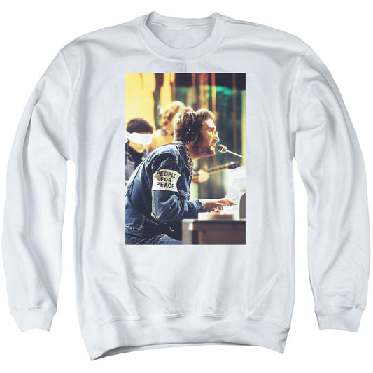 John Lennon Peace Mens Crewneck Sweatshirt White