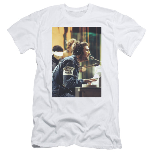 John Lennon Peace Slim Fit Mens T Shirt White