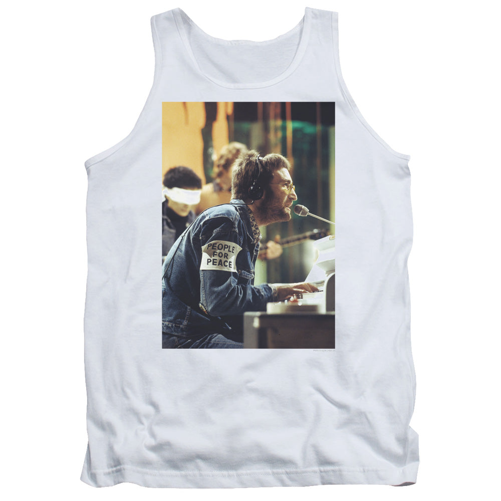 John Lennon Peace Mens Tank Top Shirt White