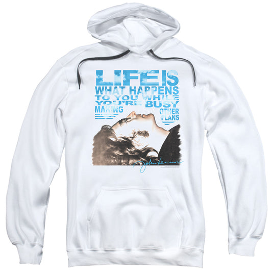 John Lennon Other Plans Mens Hoodie White