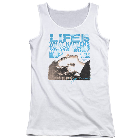 John Lennon Other Plans Womens Tank Top Shirt White