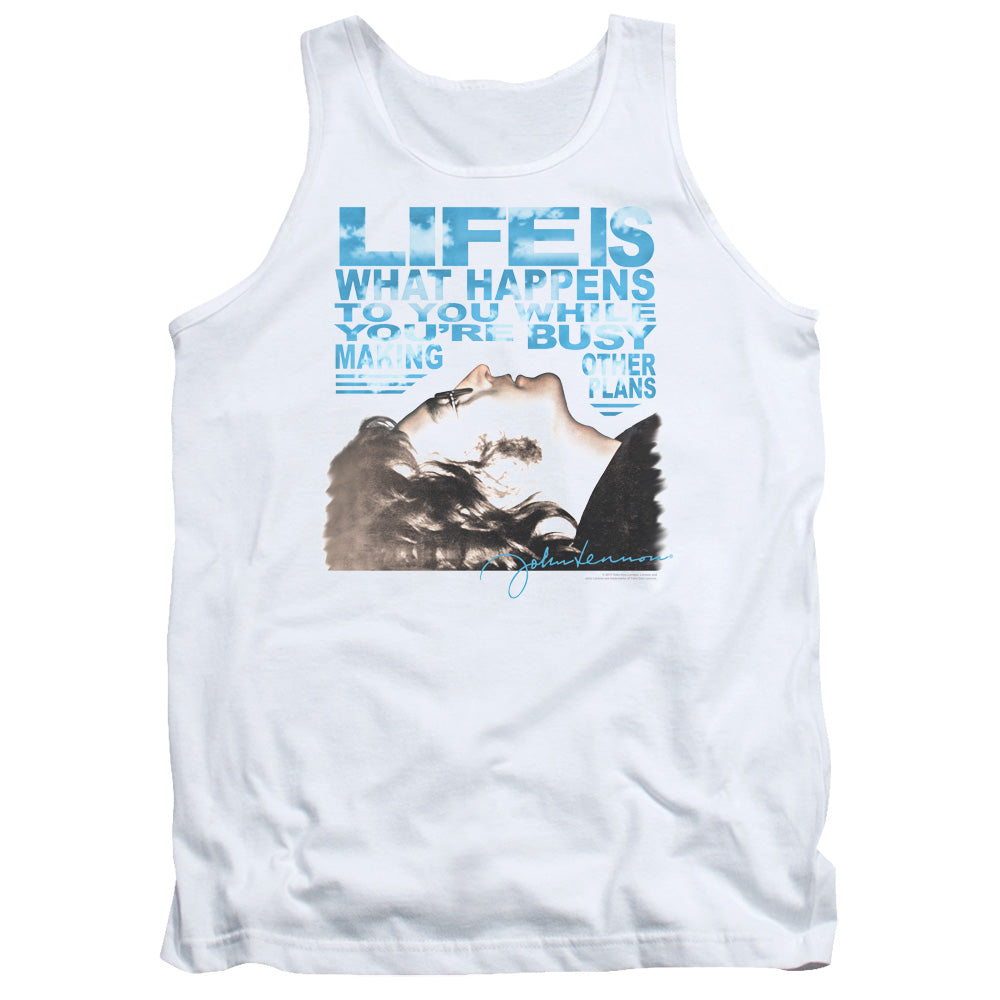 John Lennon Other Plans Mens Tank Top Shirt White