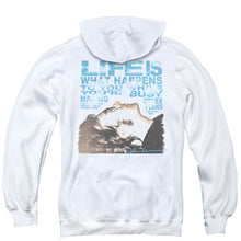 Load image into Gallery viewer, John Lennon Other Plans Back Print Zipper Mens Hoodie White