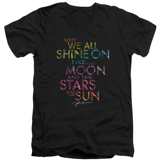 John Lennon All Shine Mens Slim Fit V-Neck T Shirt Black