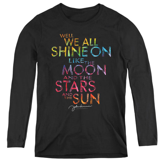 John Lennon All Shine Womens Long Sleeve Shirt Black