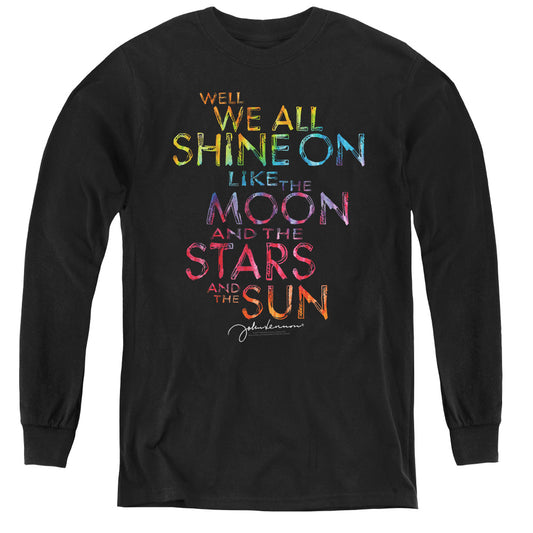 John Lennon All Shine Long Sleeve Kids Youth T Shirt Black