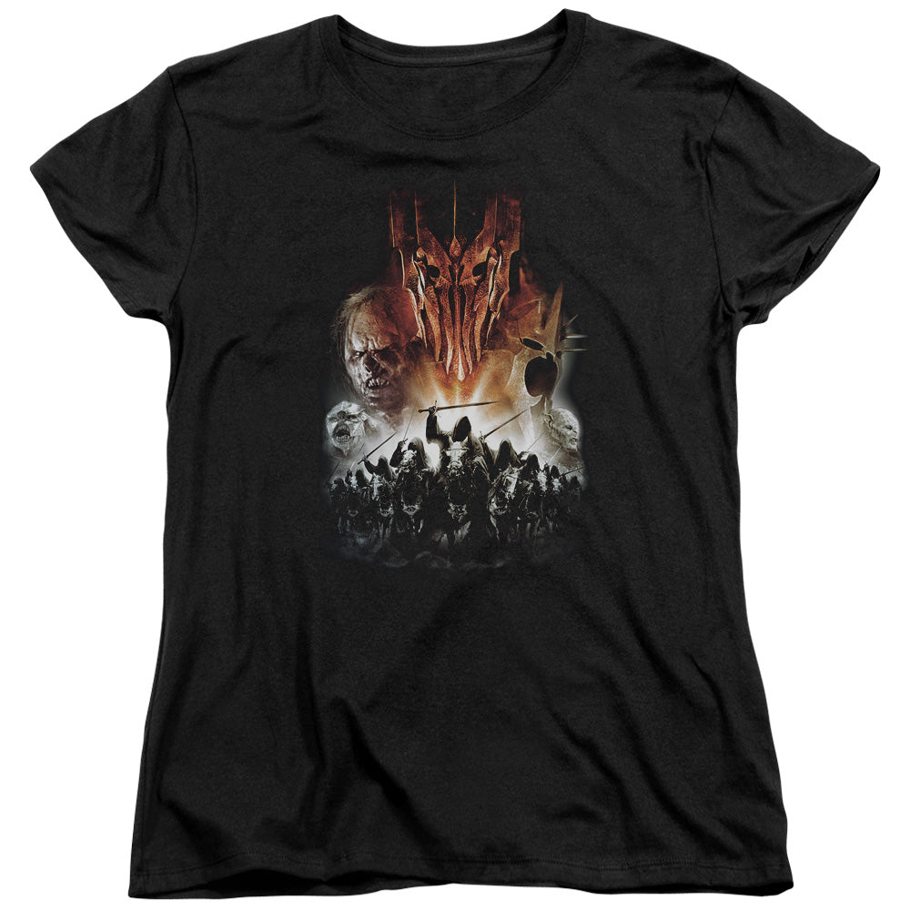 Lord of the Rings Evil Rising Womens T Shirt Black