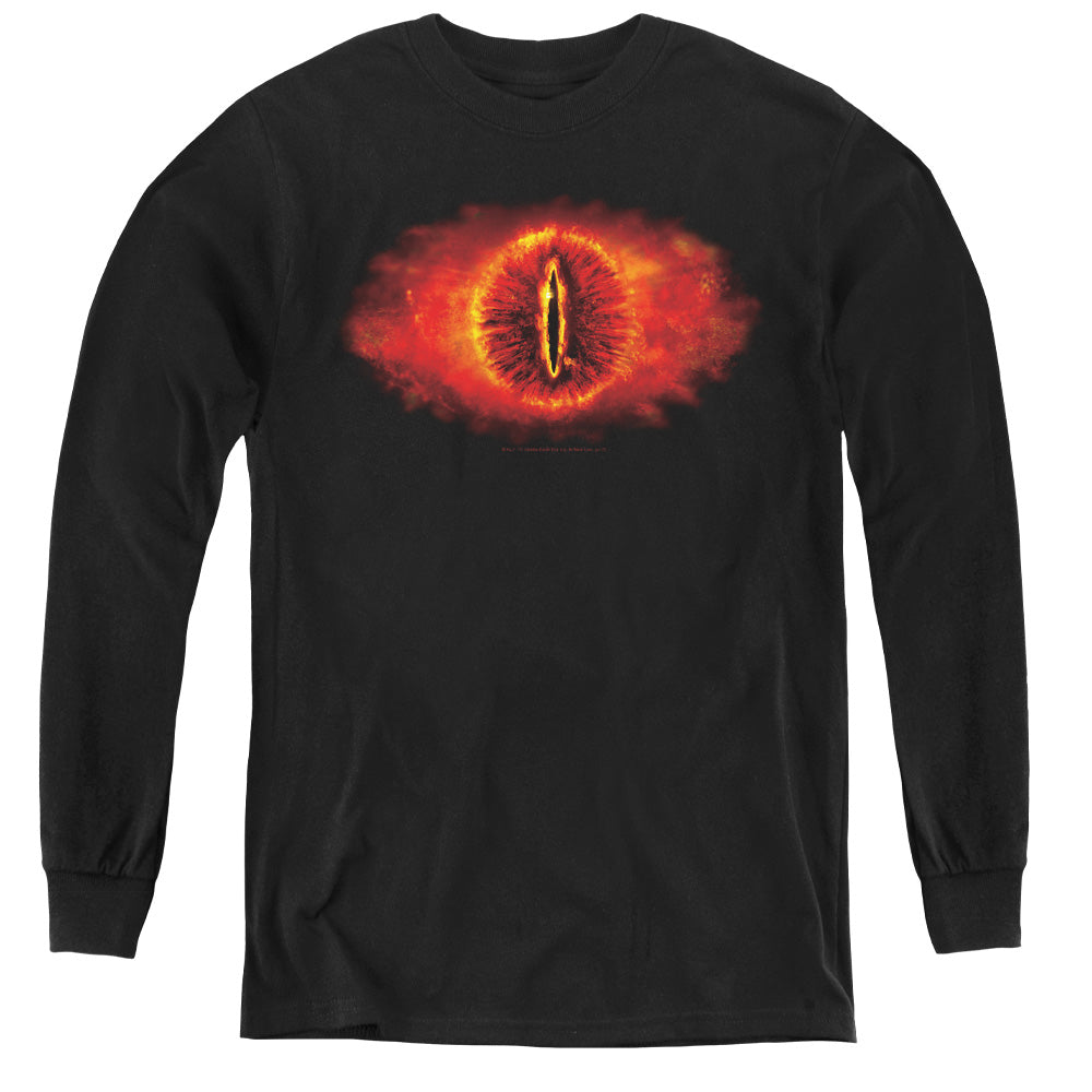 Lord of the Rings Eye of Sauron Long Sleeve Kids Youth T Shirt Black