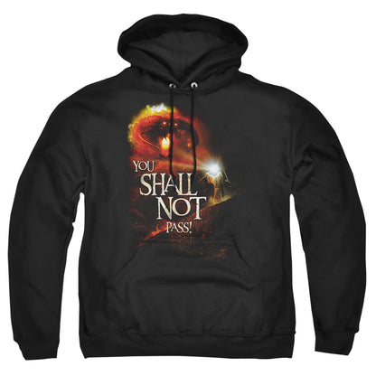 Lord of the Rings You Shall Not Pass Mens Hoodie Black