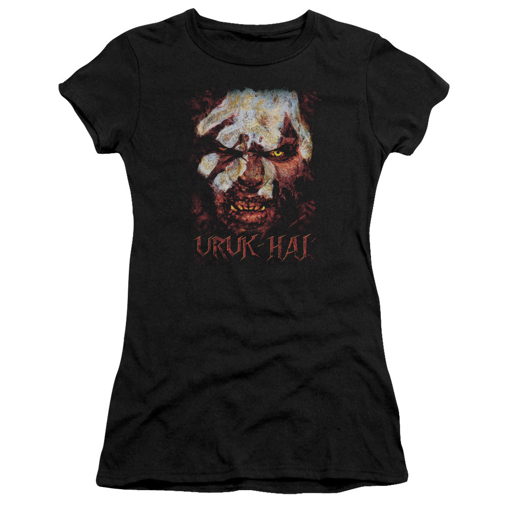 Lord of the Rings Uruk Hai Junior Sheer Cap Sleeve Womens T Shirt Black