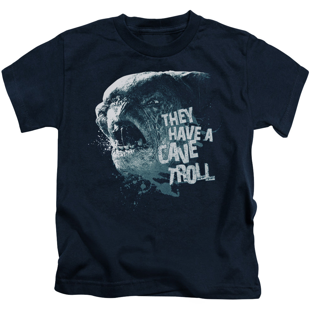 Lord of the Rings Cave Troll Juvenile Kids Youth T Shirt Navy