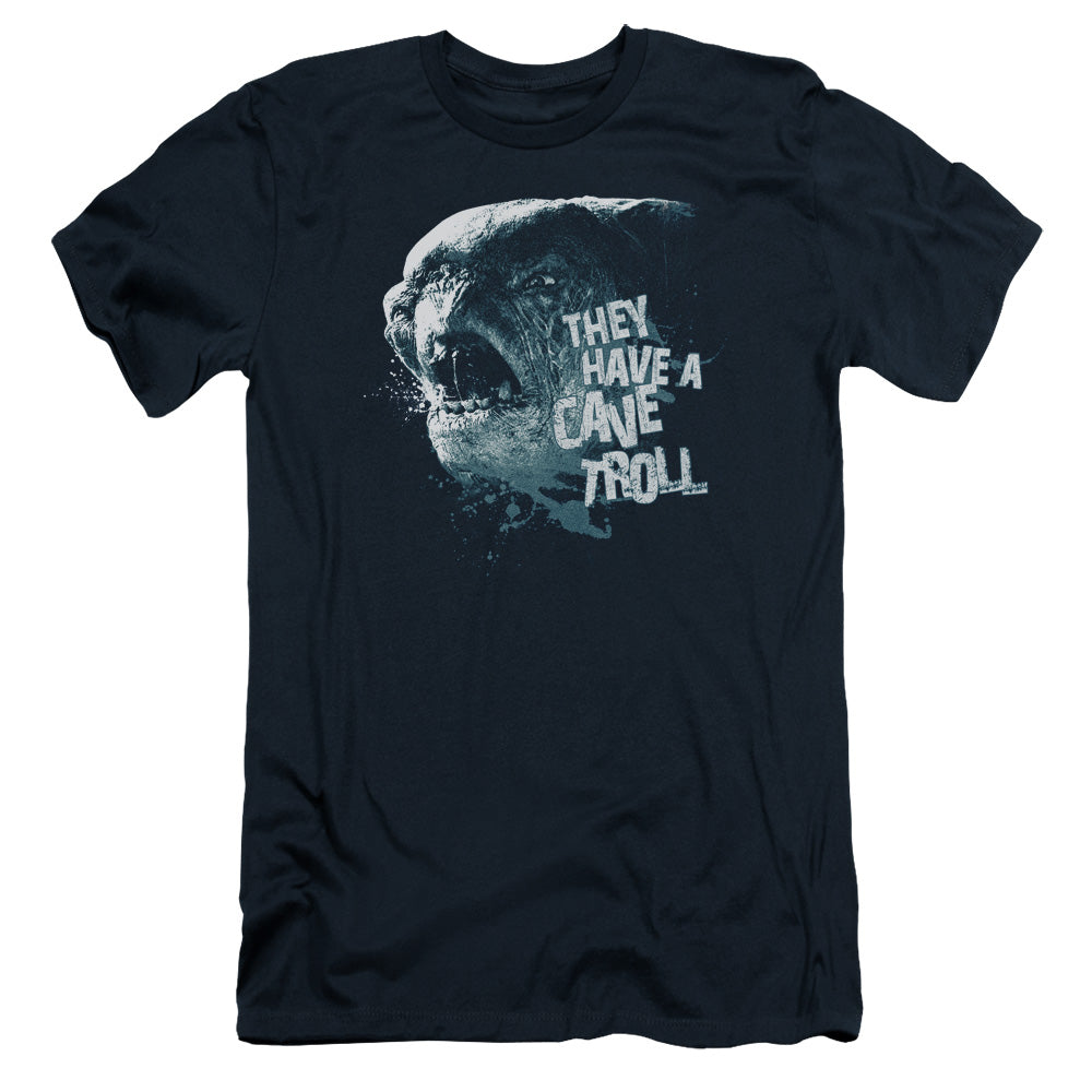 Lord of the Rings Cave Troll Slim Fit Mens T Shirt Navy