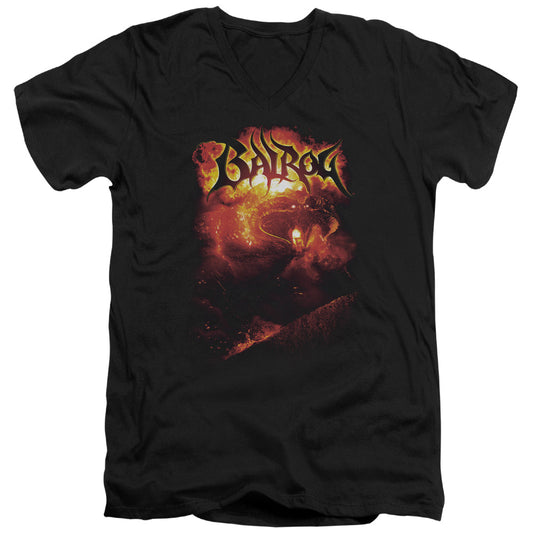 Lord of the Rings Balrog Mens Slim Fit V-Neck T Shirt Black