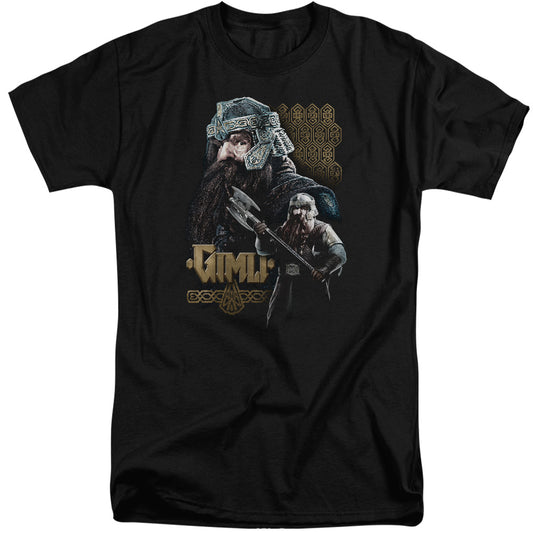Lord of the Rings Gimli Mens Tall T Shirt Black Officially Licensed