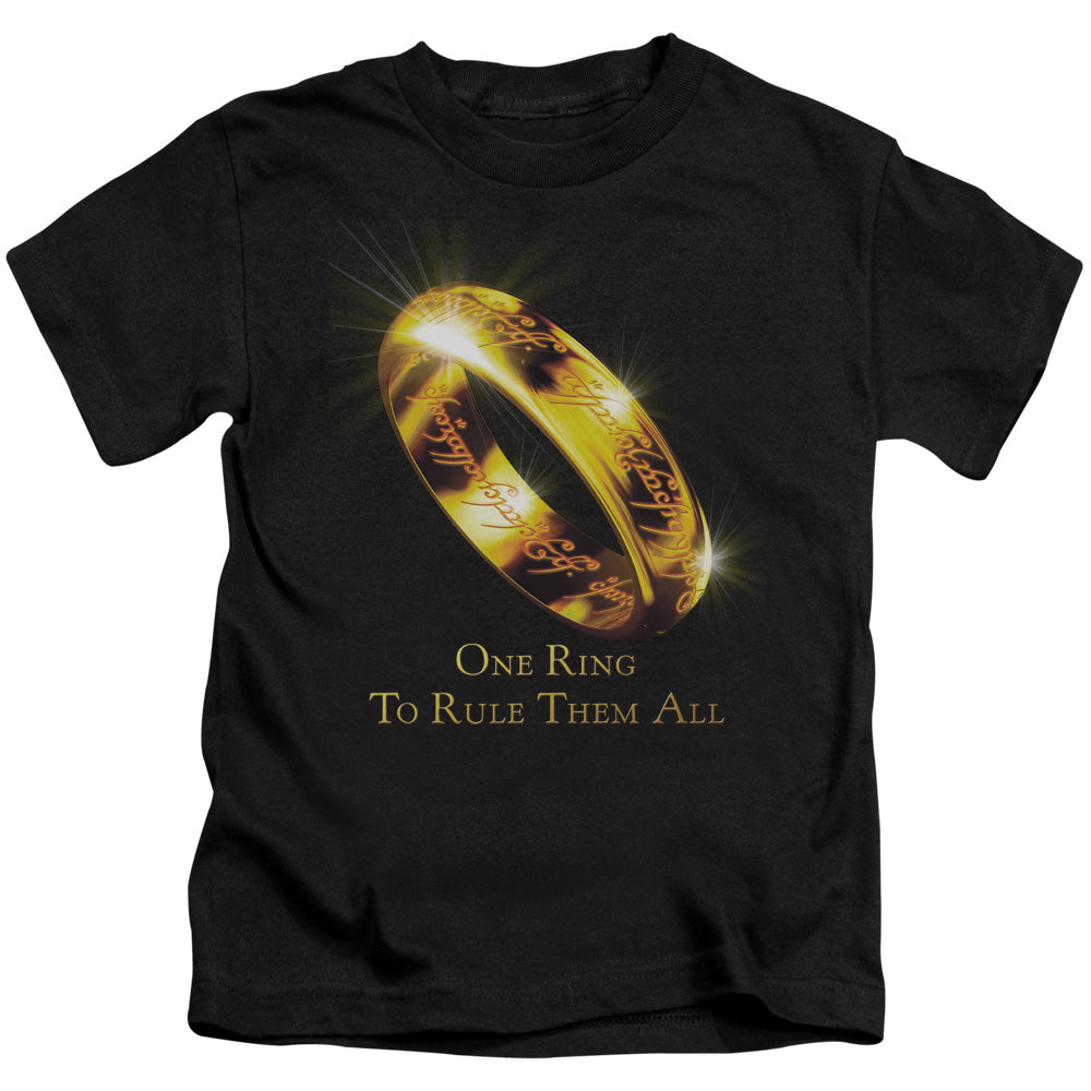 Lord of the Rings One Ring Juvenile Kids Youth T Shirt Black