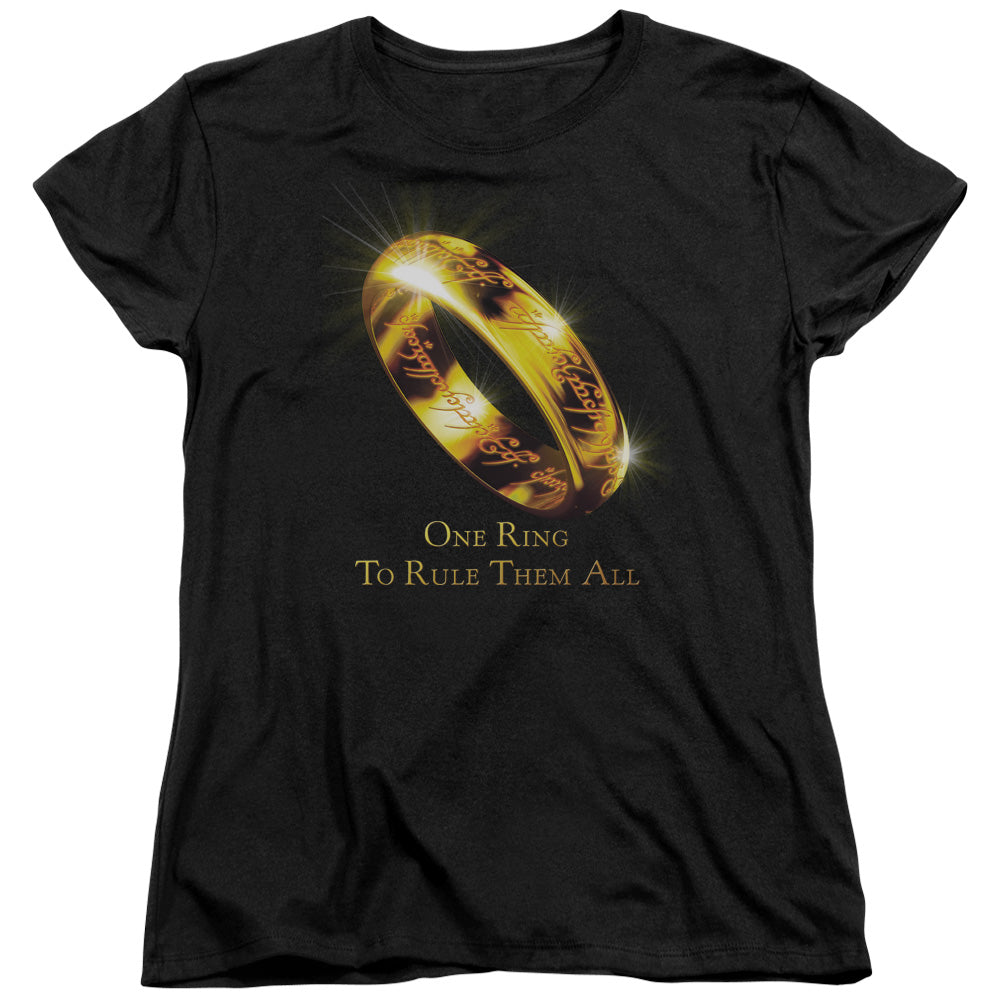 Lord of the Rings One Ring Womens T Shirt Black