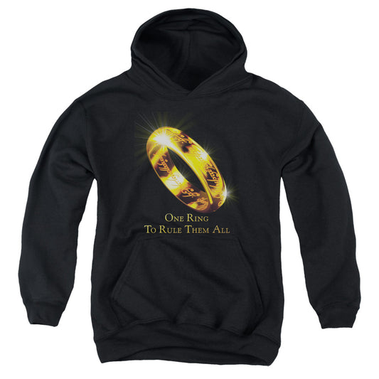 Lord of the Rings One Ring Kids Youth Hoodie Black