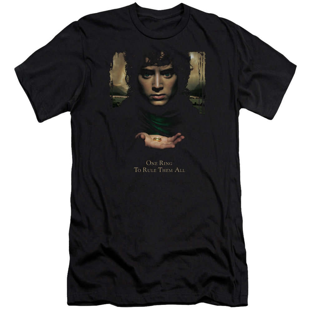 Lord of the Rings Frodo One Ring Premium Bella Canvas Slim Fit Mens T Shirt Black