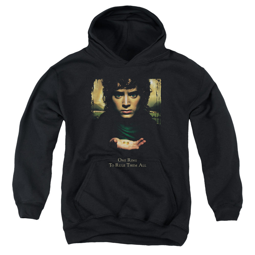 Lord of the Rings Frodo One Ring Kids Youth Hoodie Black