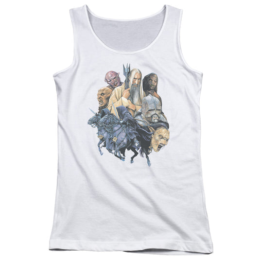 Lord of the Rings Collage of Evil Womens Tank Top Shirt White