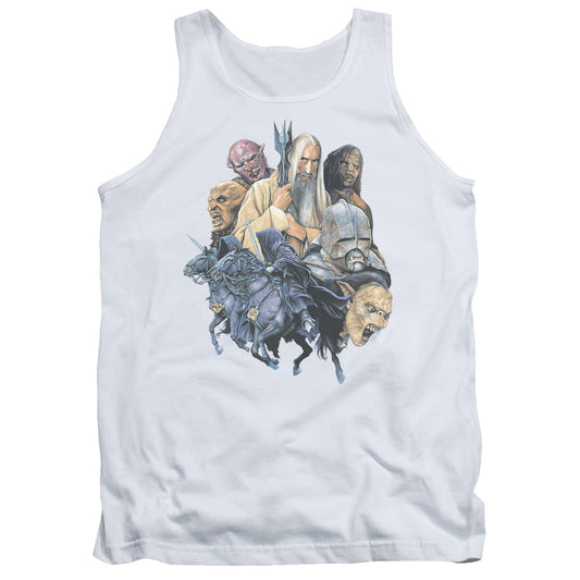 Lord of the Rings Collage of Evil Mens Tank Top Shirt White