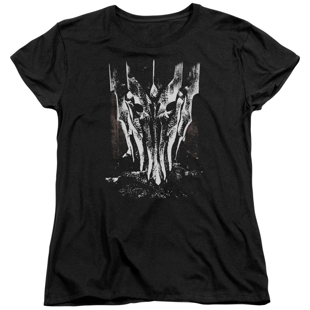 Lord of the Rings Big Sauron Head Womens T Shirt Black