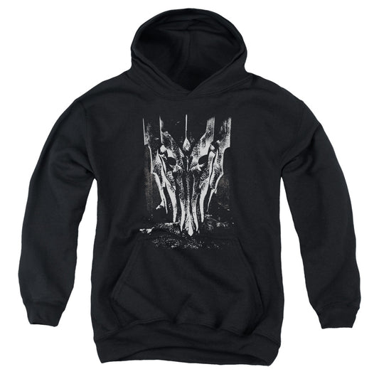 Lord of the Rings Big Sauron Head Kids Youth Hoodie Black