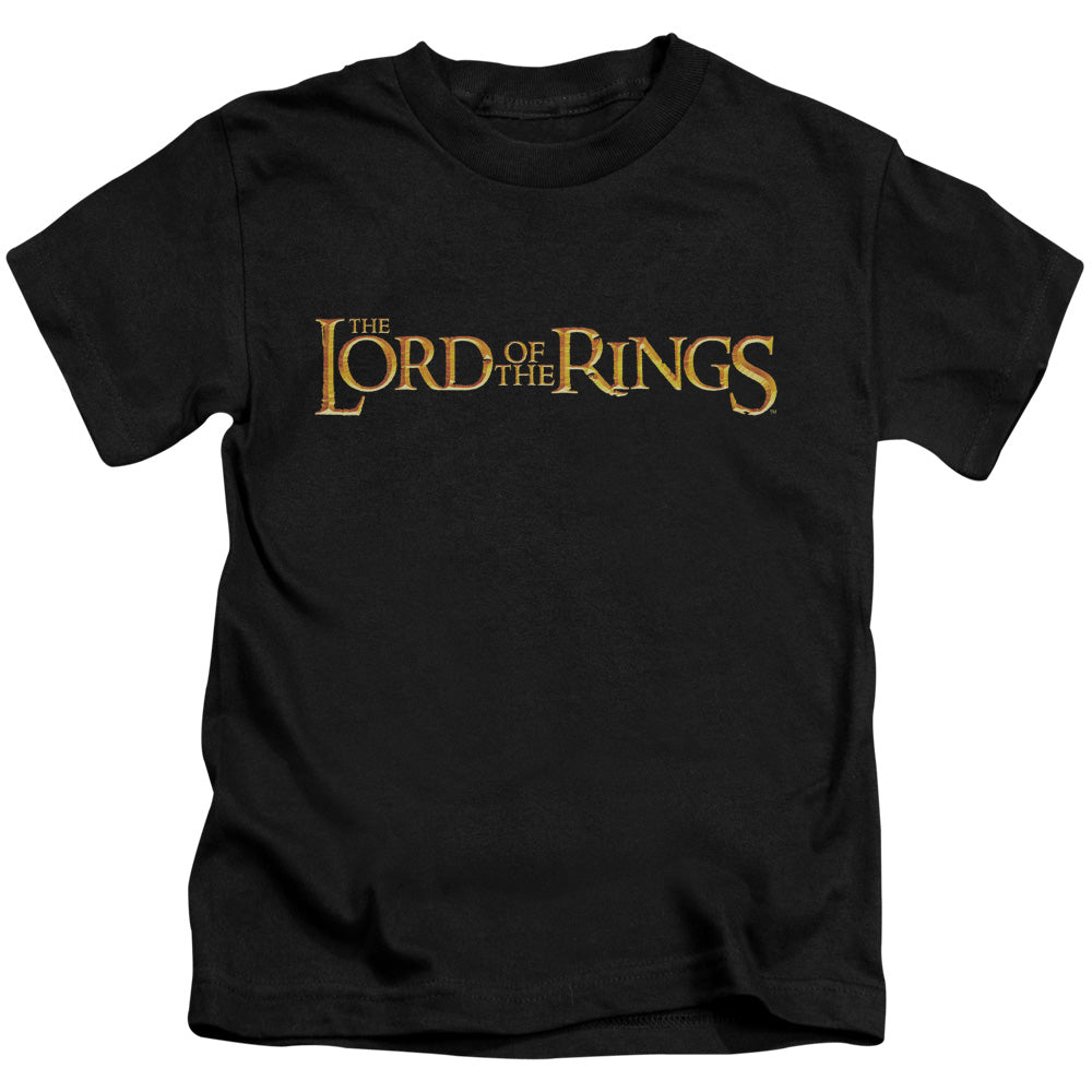 Lord of the Rings Lotr Logo Juvenile Kids Youth T Shirt Black