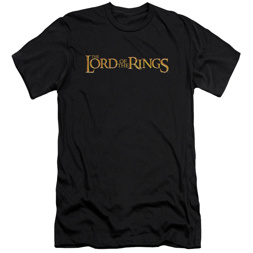 Lord of the Rings Lotr Logo Slim Fit Mens T Shirt Black