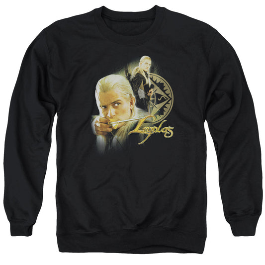 Lord of the Rings Legolas Mens Crewneck Sweatshirt Black