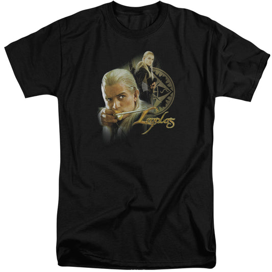 Lord of the Rings Legolas Mens Tall T Shirt Black Officially Licensed