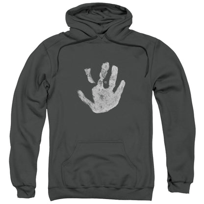 Lord of the Rings White Hand Mens Hoodie Charcoal