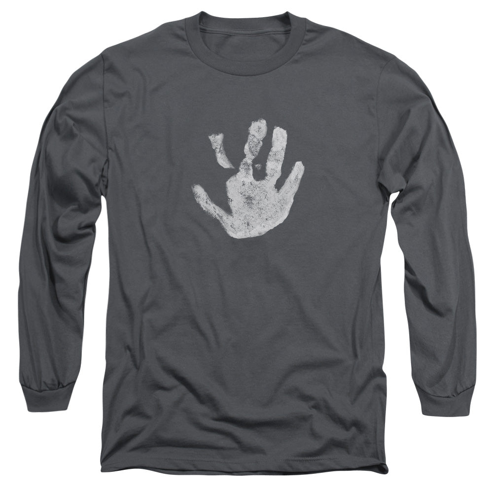 Lord of the Rings White Hand Mens Long Sleeve Shirt Charcoal