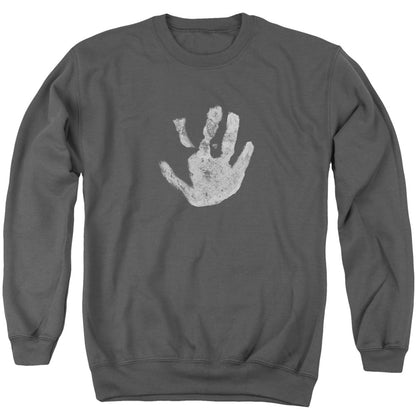 Lord of the Rings White Hand Mens Crewneck Sweatshirt Charcoal