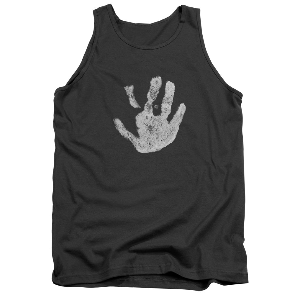 Lord of the Rings White Hand Mens Tank Top Shirt Charcoal