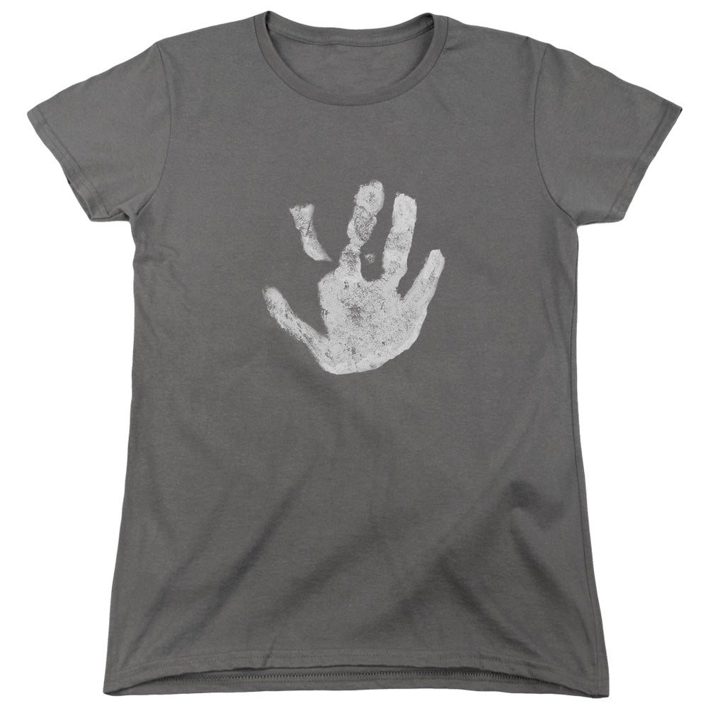 Lord of the Rings White Hand Womens T Shirt Charcoal