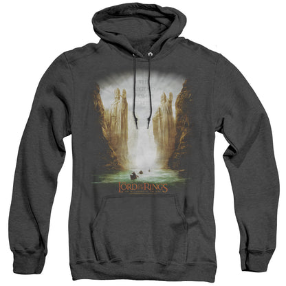 Lord of the Rings Kings Of Old Mens Heather Hoodie Black Officially Licensed