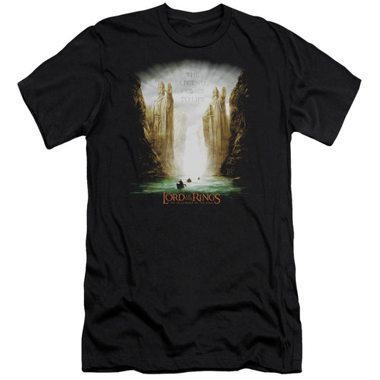 Lord of the Rings Kings of Old Slim Fit Mens T Shirt Black