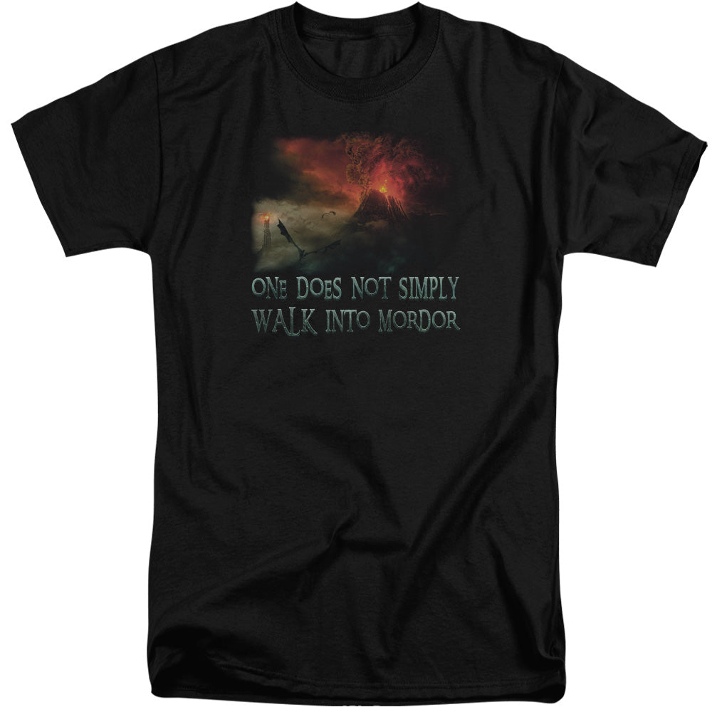 Lord of the Rings Walk In Mordor Mens Tall T Shirt Black