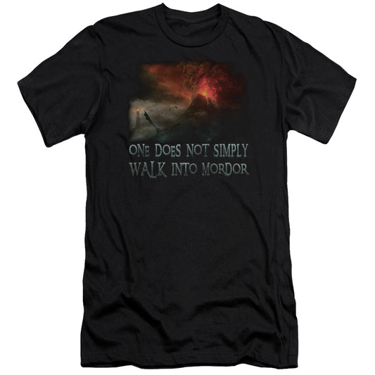 Lord of the Rings Walk In Mordor Premium Bella Canvas Slim Fit Mens T Shirt Black