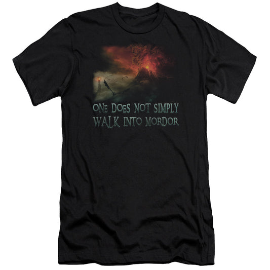 Lord of the Rings Walk in Mordor Slim Fit Mens T Shirt Black